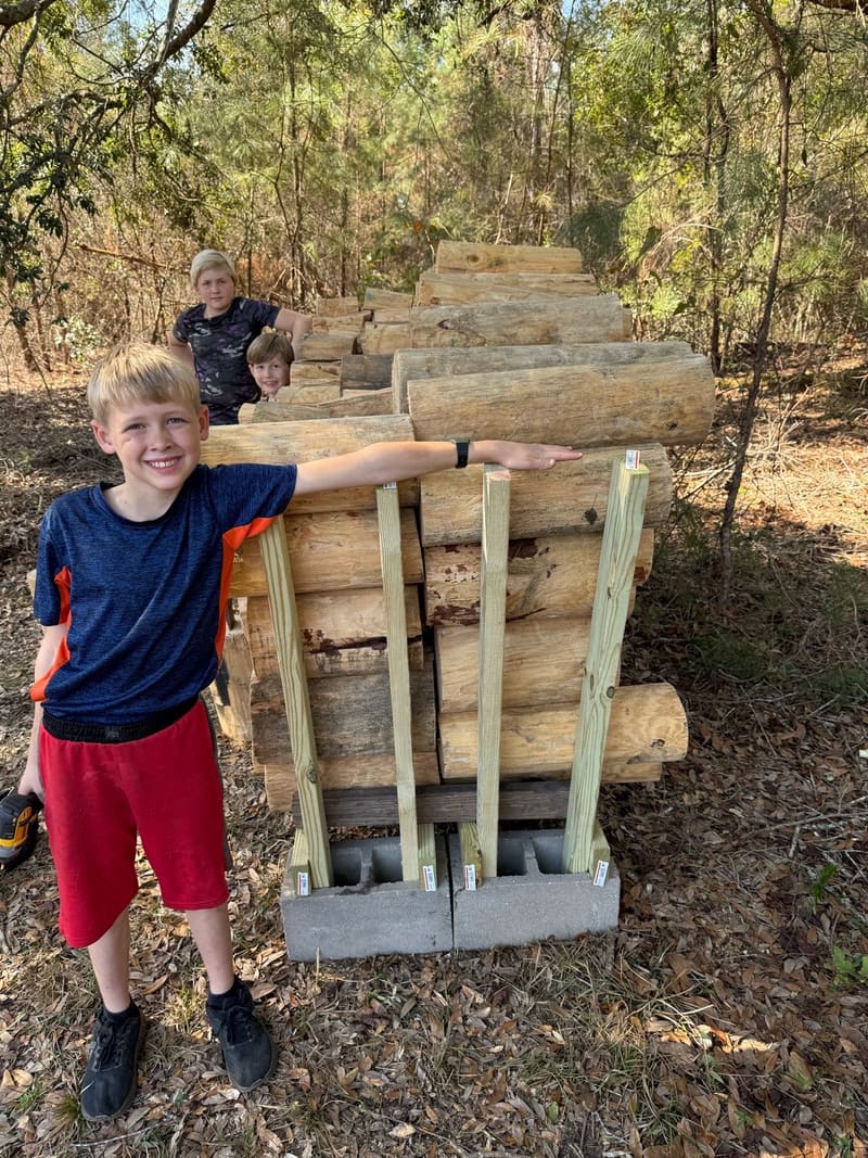 Rounds racked and counted before splitting.